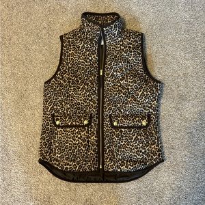 J. Crew leopard vest